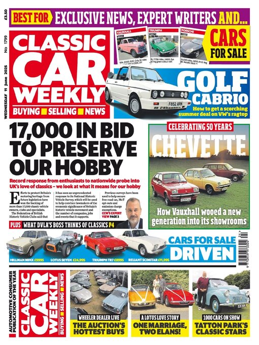 Détails du titre pour Classic Car Weekly par H BAUER PUBLISHING LIMITED - Disponible